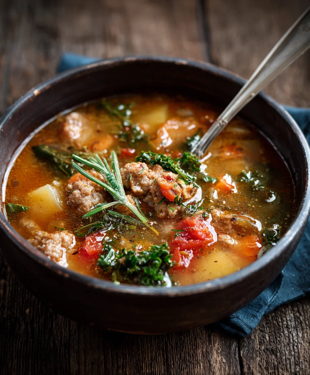 Savory Beef Sausage Non-Alcoholic Ale Soup You'll Love