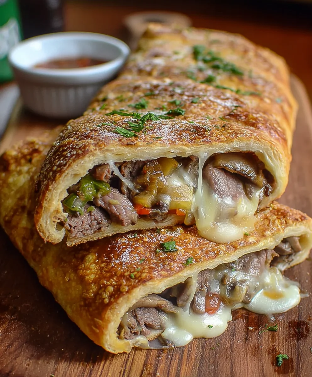 Easy Philly Cheesesteak Stromboli Recipe: Perfect for Dinner!