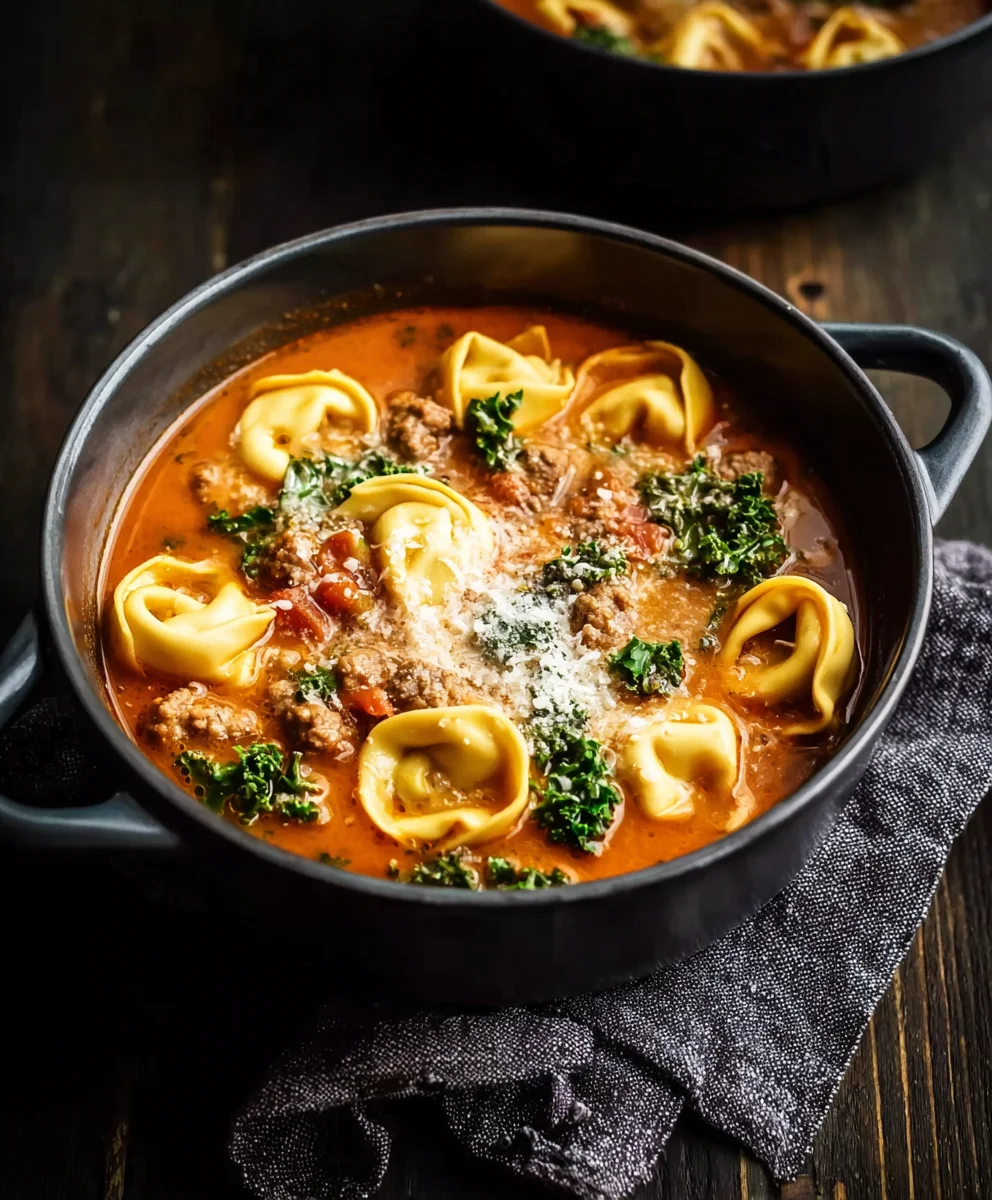 Creamy Beef Sausage Tortellini Soup: Your Family's Favorite!