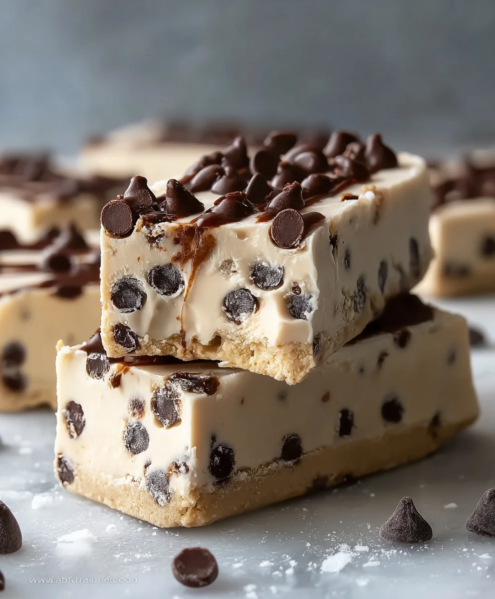 Irresistible Chocolate Chip Cookie Dough Ice Cream Bars