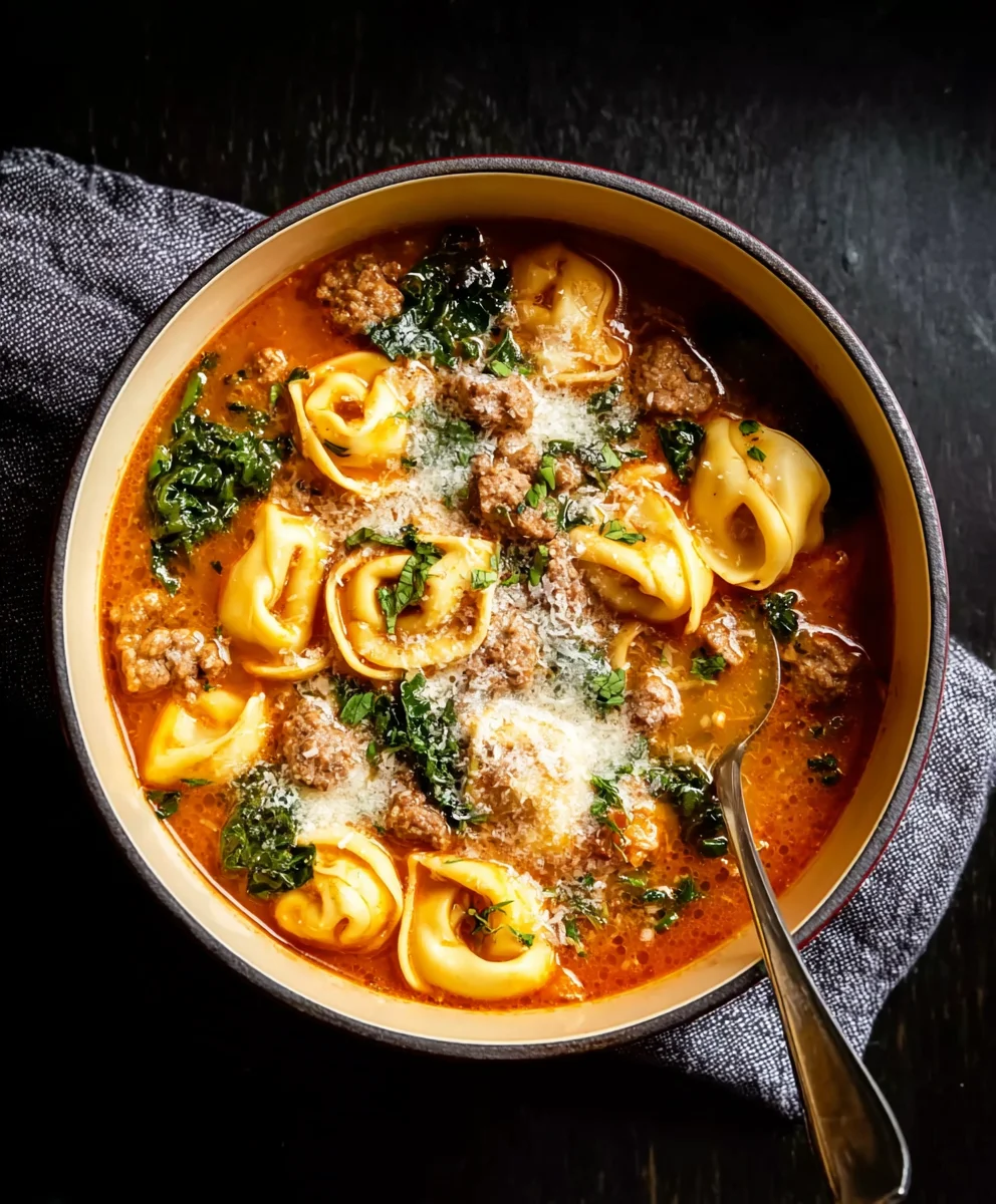Creamy Beef Sausage Tortellini Soup: Your Family's Favorite!