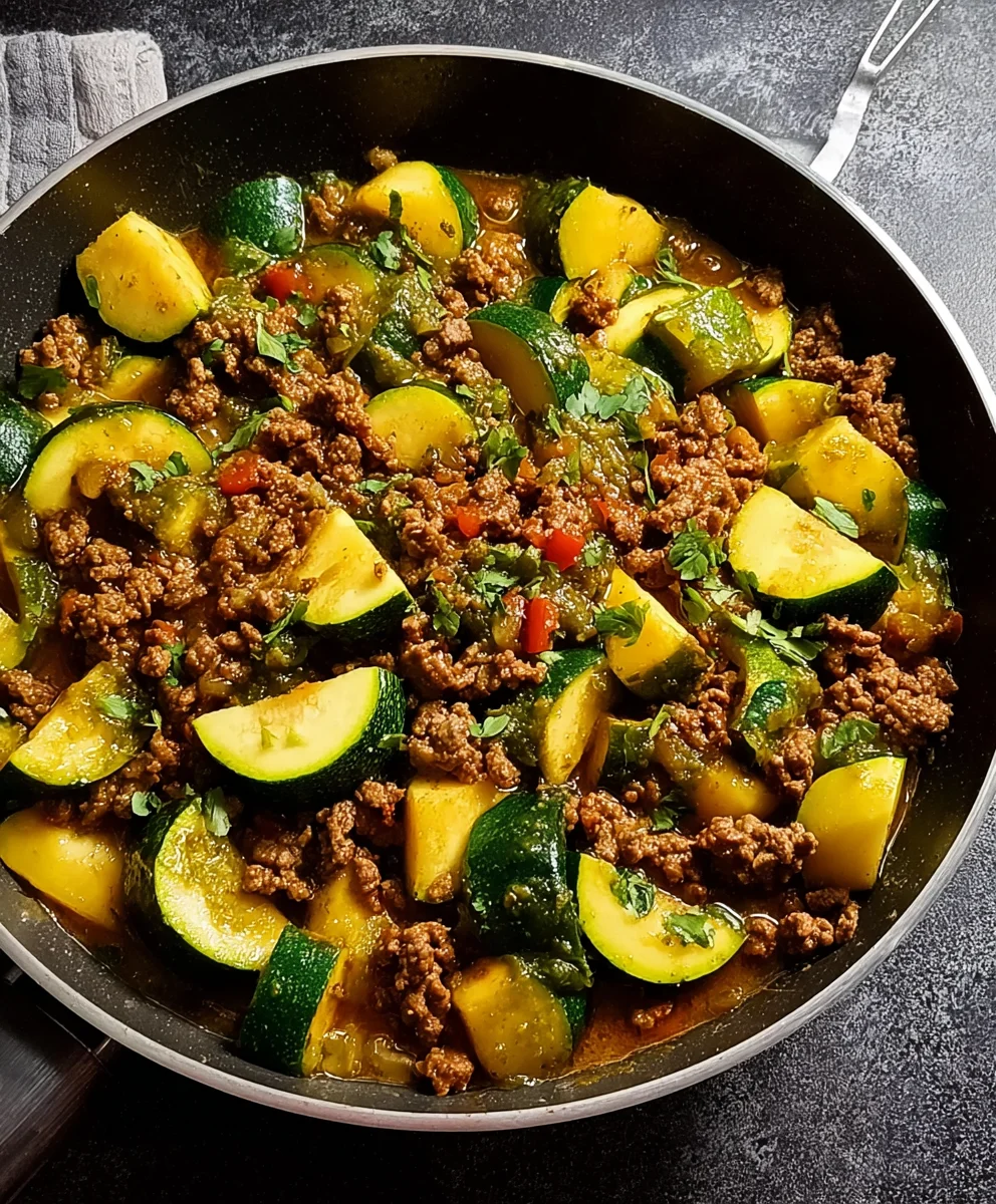Flavorful Calabacitas Con Carne Molida in Salsa Verde