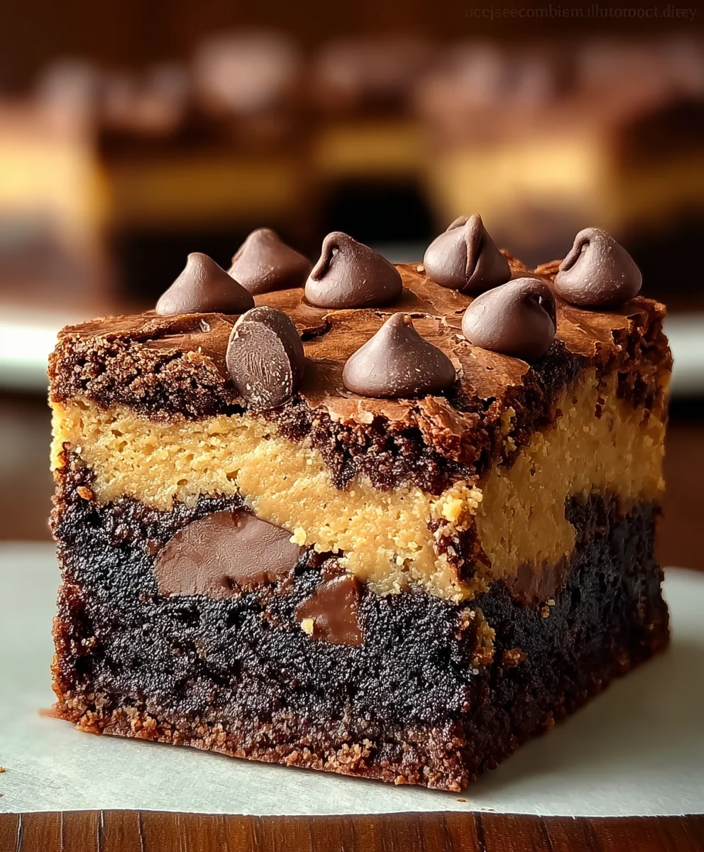 Chewy Brookie Bars: Fudgy Brownie & Gooey Cookie Layers