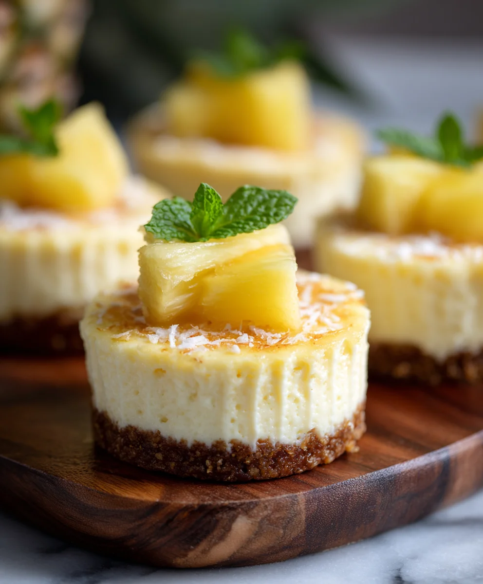 Tropical Pineapple Mini Cheesecakes: Irresistible Dessert!