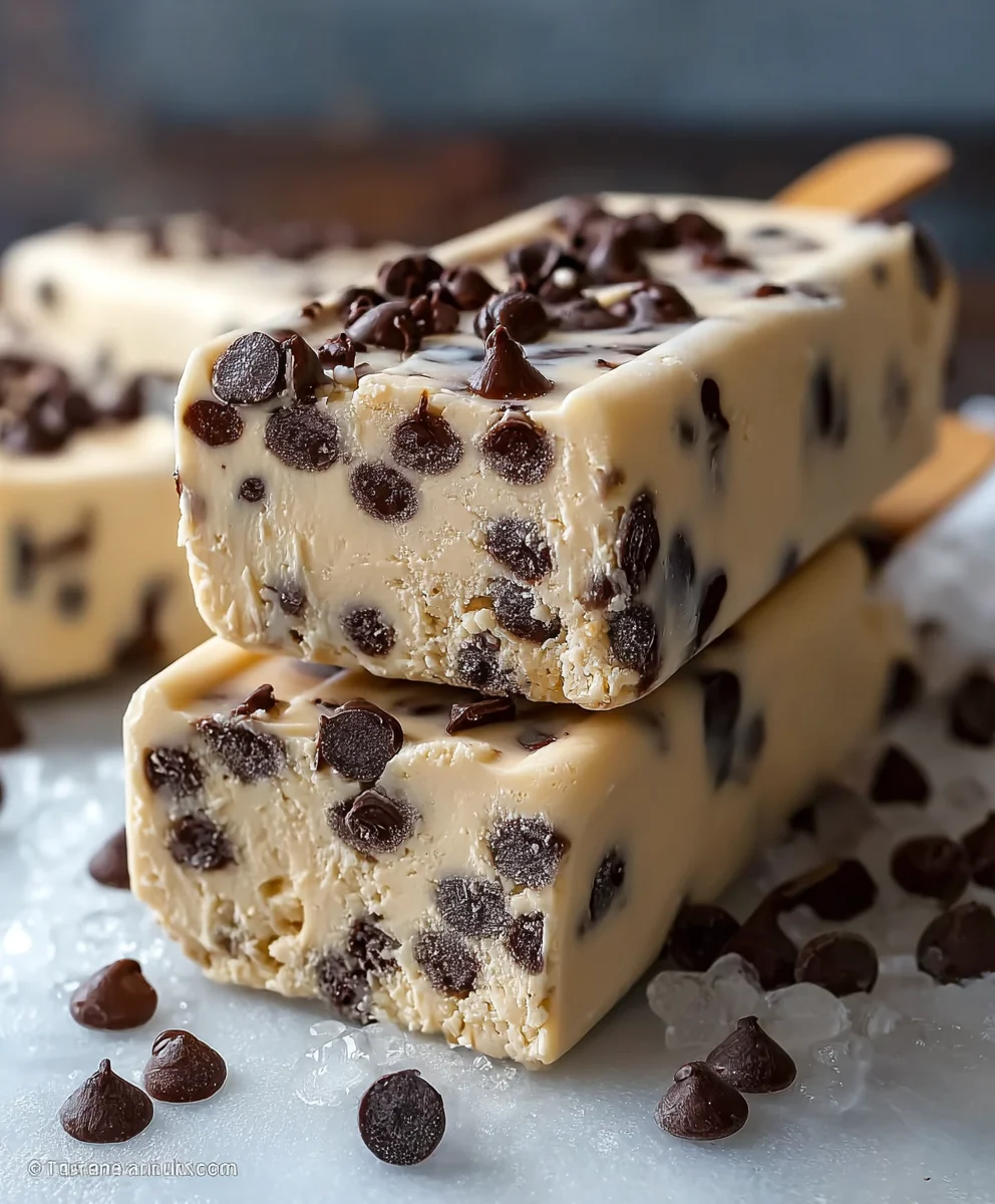 Irresistible Chocolate Chip Cookie Dough Ice Cream Bars