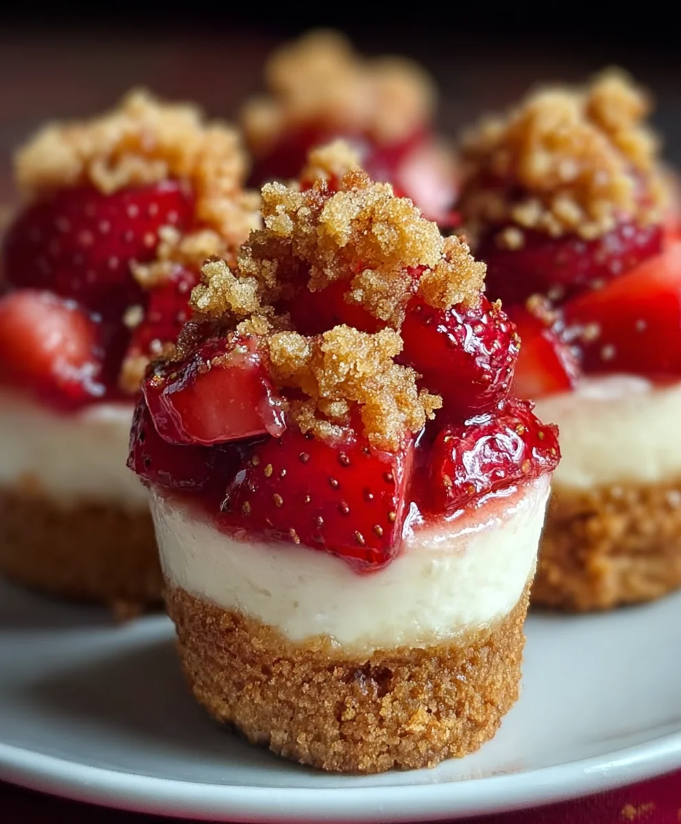 Mini Strawberry Crunch Cheesecake Bites: Easy Dessert Recipe