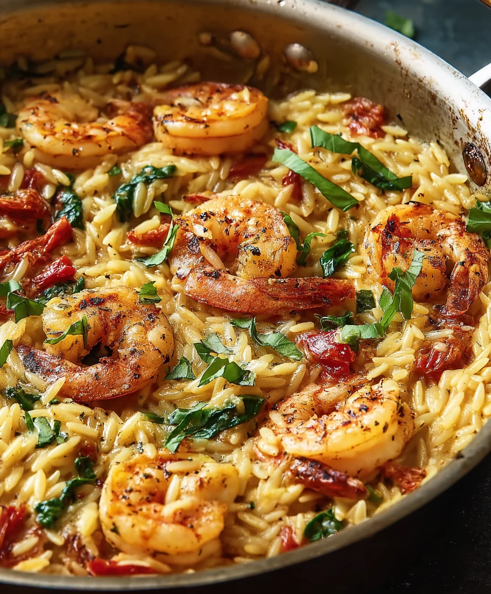 One Pot Marry Me Shrimp Orzo Pasta - Easy & Creamy