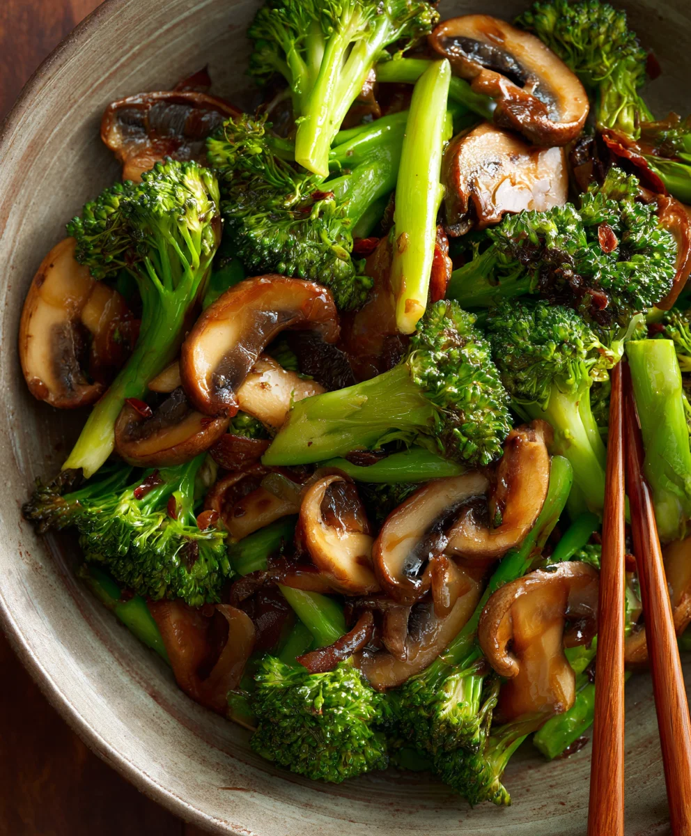 Broccoli Mushroom Stir Fry - Quick & Healthy Veggie Meal
