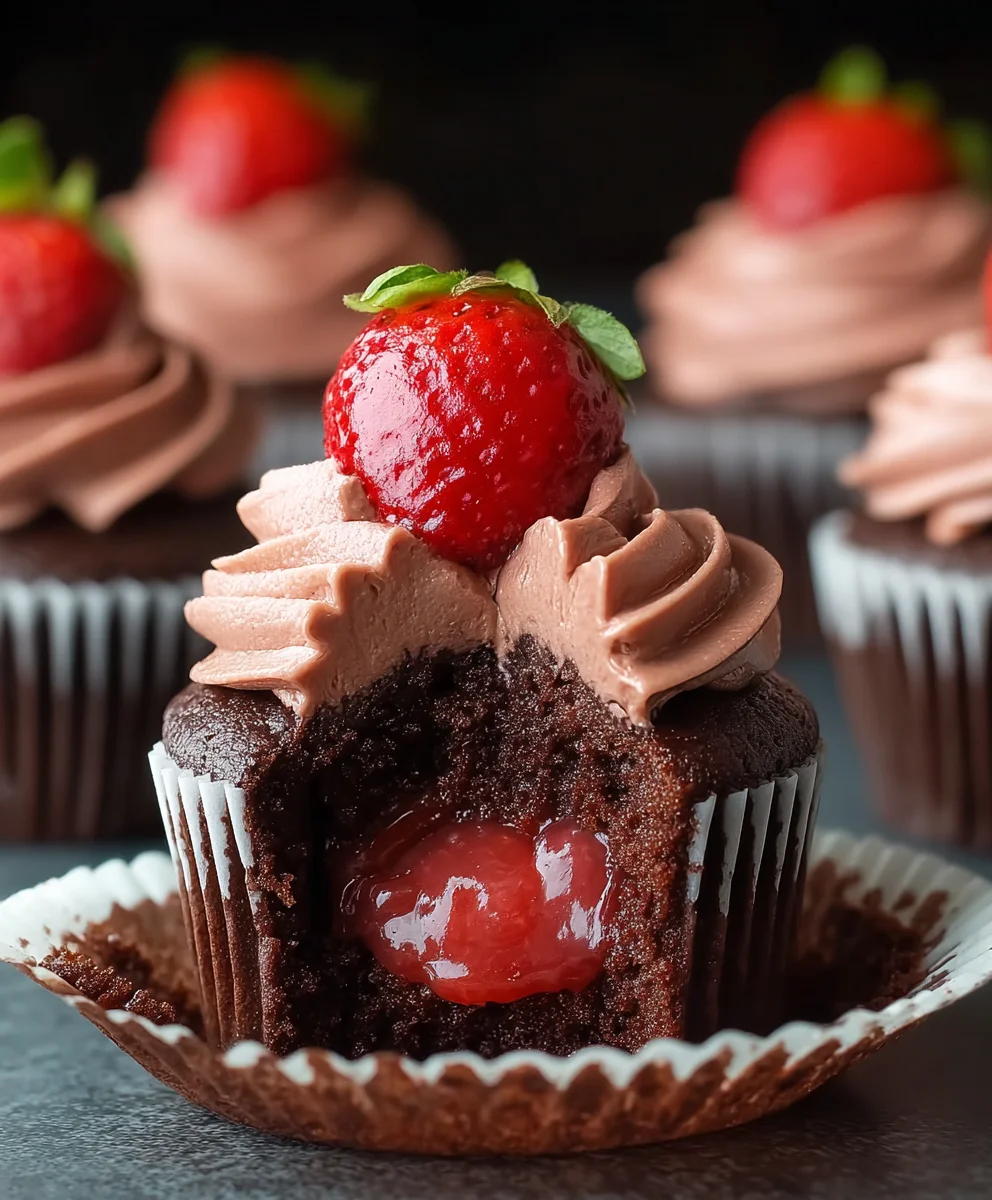 Chocolate Strawberry Cupcakes Recipe - Easy & Delicious!