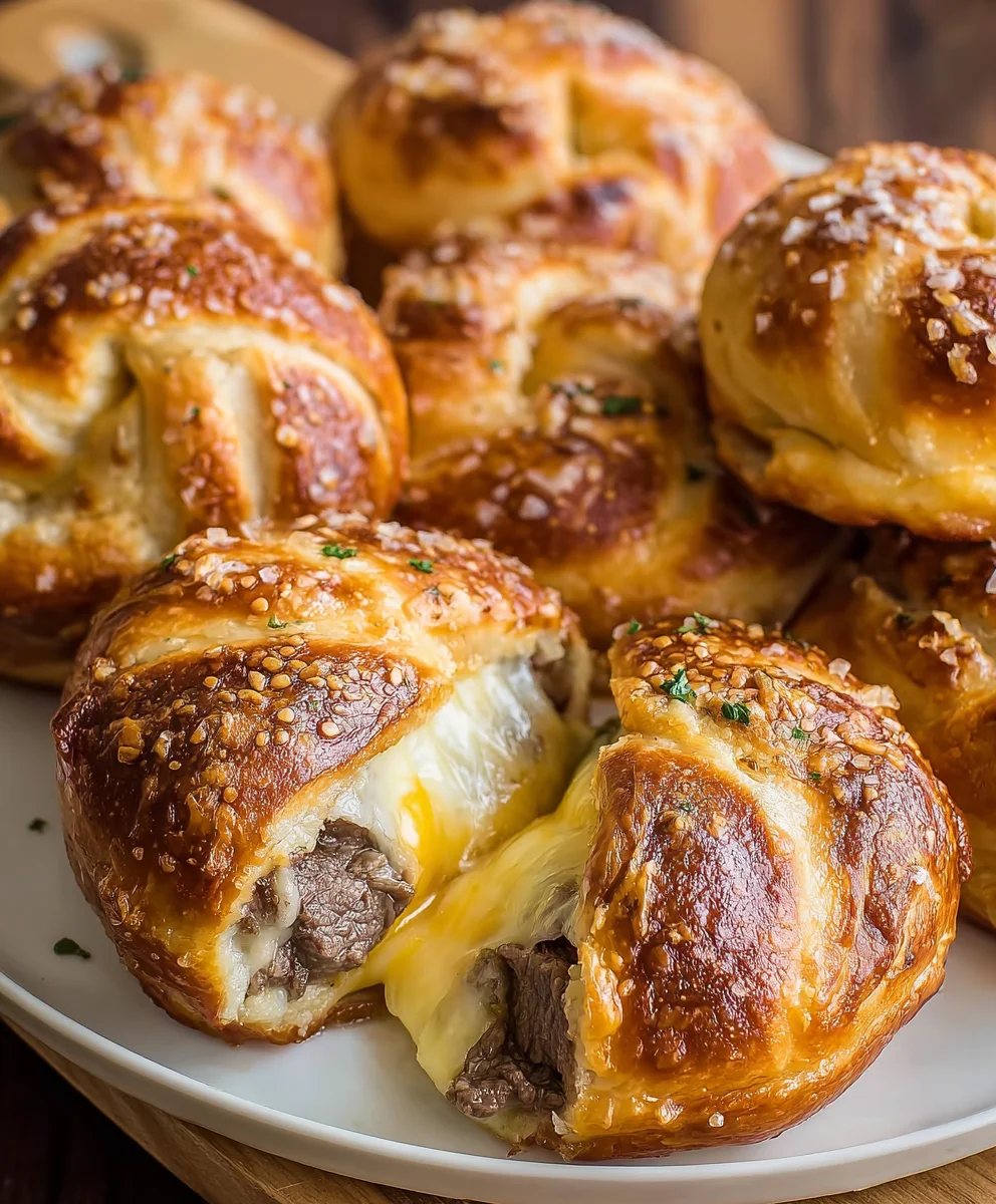Steak & Cheese Stuffed Pretzels: Your New Favorite Bite!