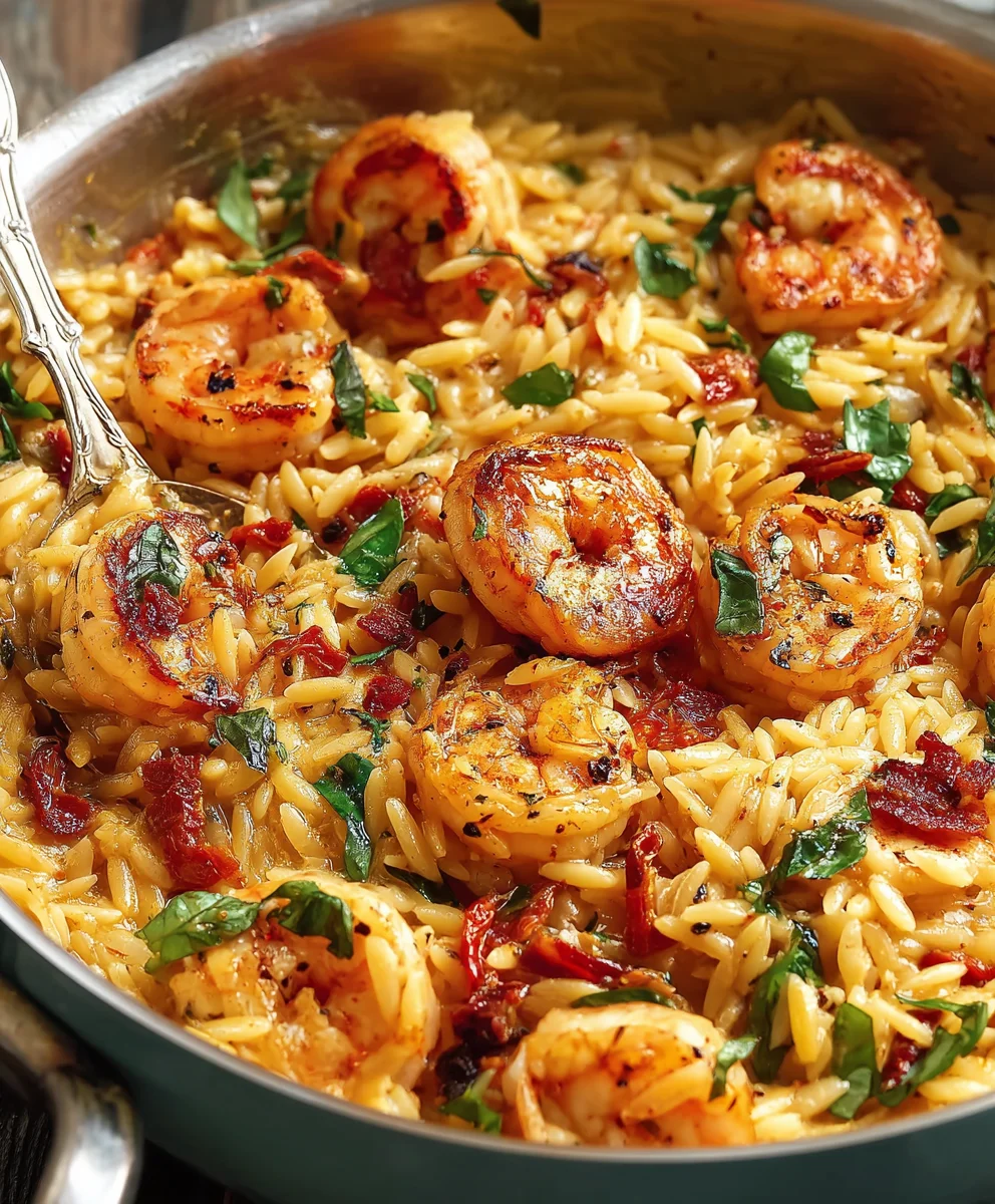 One Pot Marry Me Shrimp Orzo Pasta - Easy & Creamy