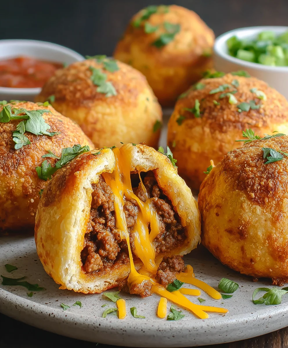 Air Fryer Taco Bombs - Best Crispy Beef & Cheese Bites!
