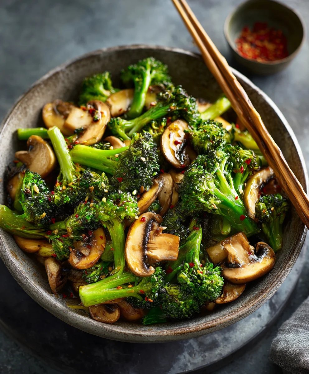 Broccoli Mushroom Stir Fry - Quick & Healthy Veggie Meal