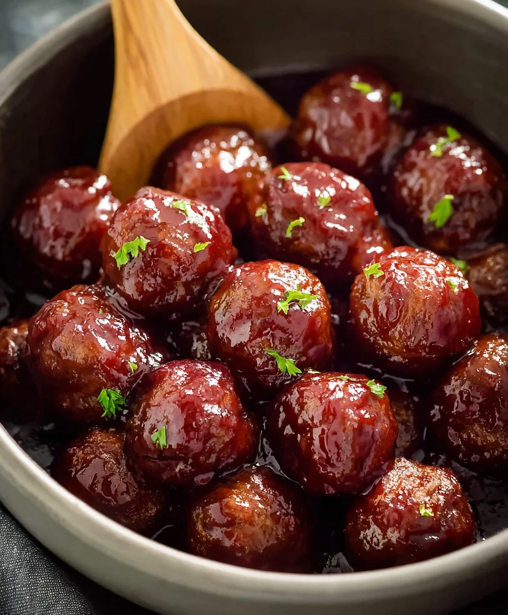 Sweet & Tangy Grape Jelly Beef Meatballs - Quick Recipe!