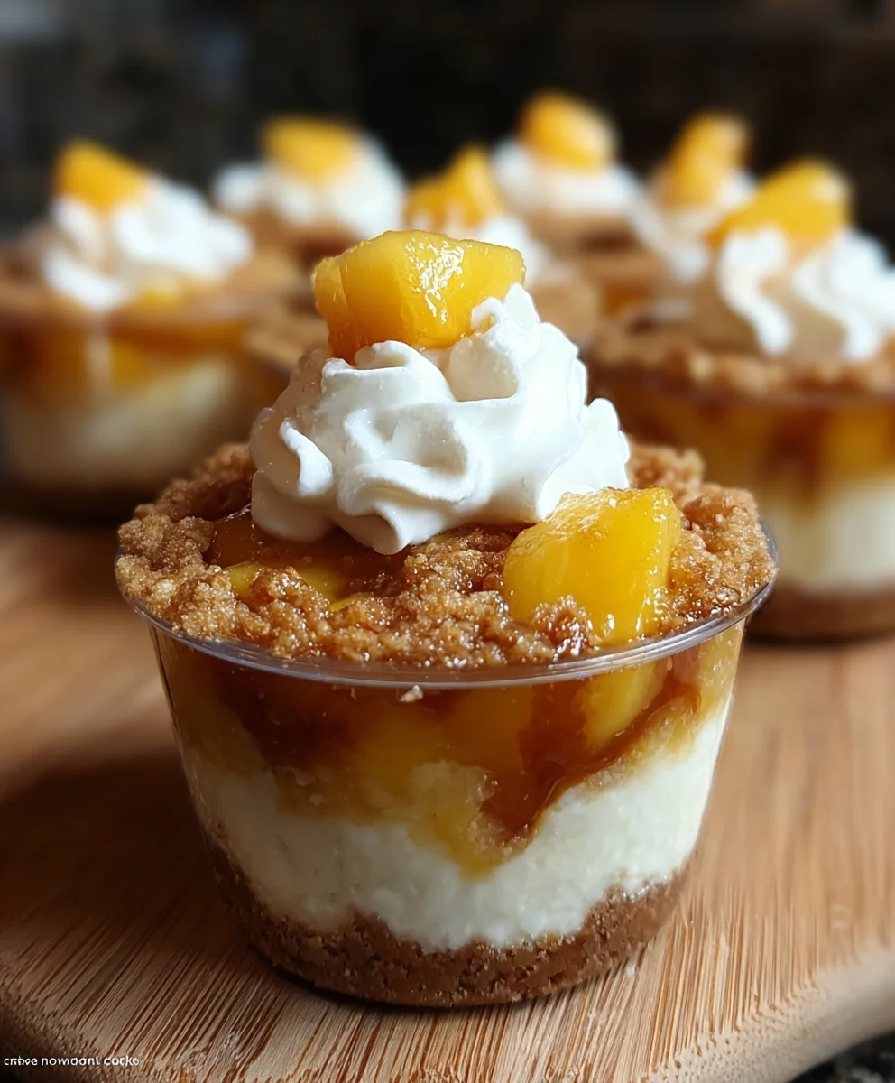 Peach Cobbler Cheesecake Cups: A Delicious Dessert Treat!
