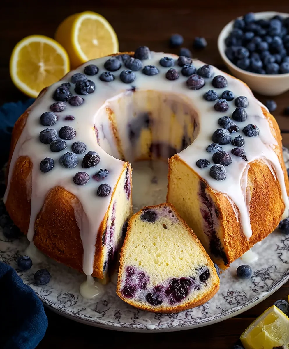 Lemon Blueberry Pound Cake Recipe – So moist & delicious!