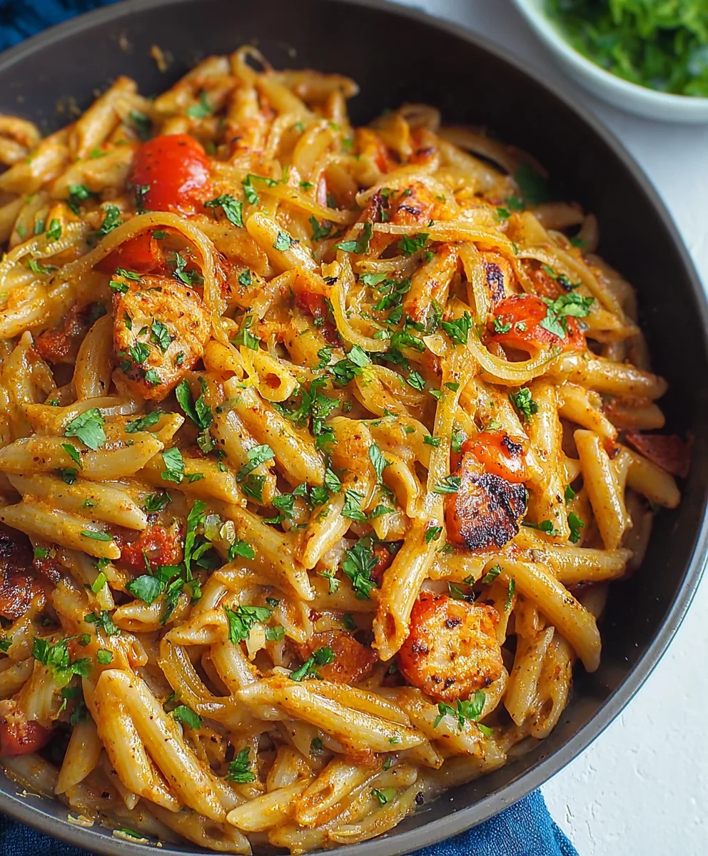 Spicy Vegan Cajun Pasta - Quick & Flavorful Plant-Based Dinner