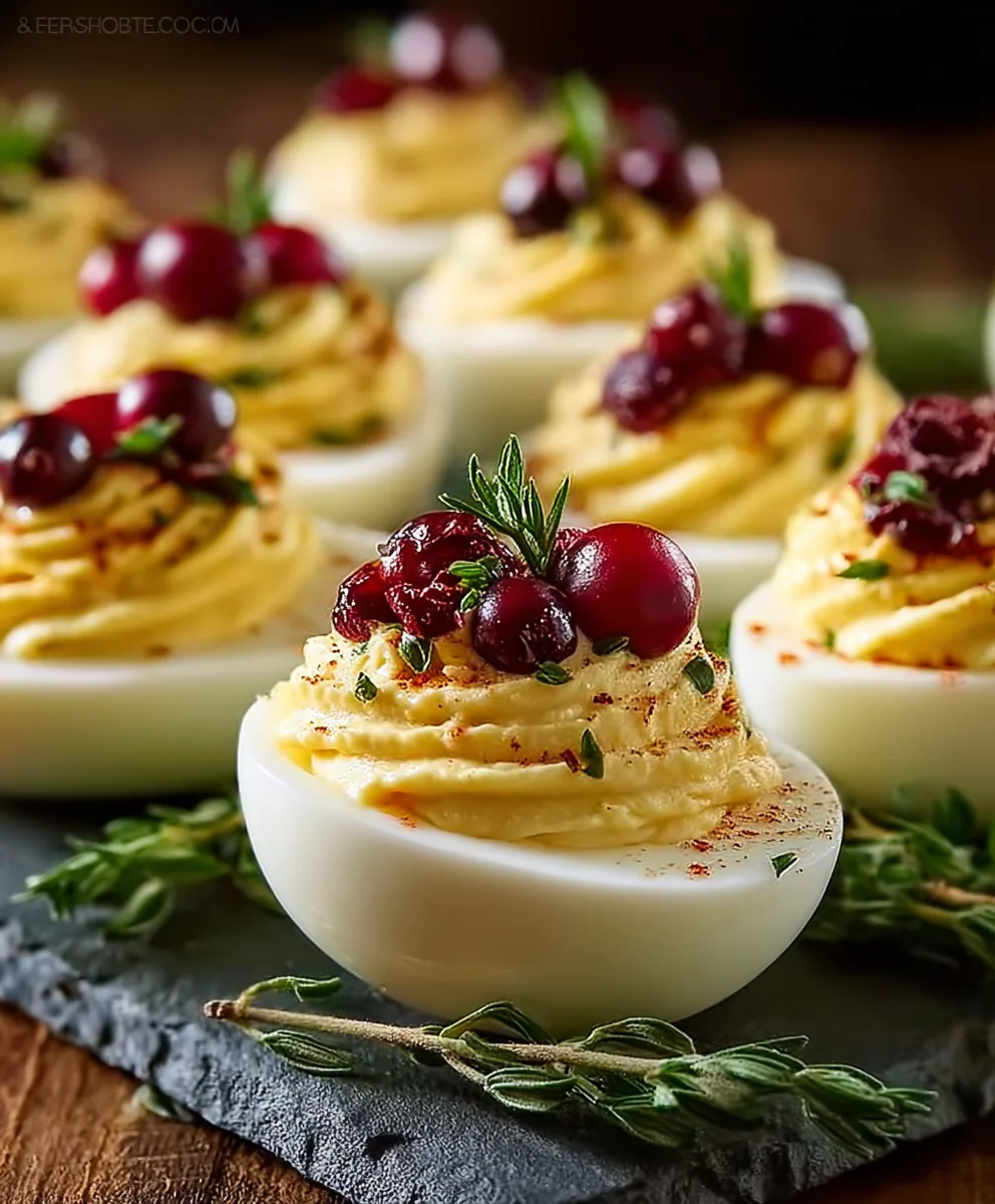 Cranberry Deviled Eggs: Festive & Flavorful Holiday Appetizer