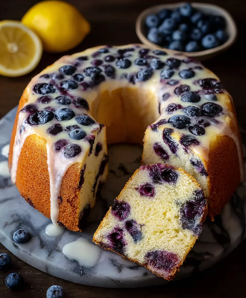 Lemon Blueberry Pound Cake Recipe – So moist & delicious!