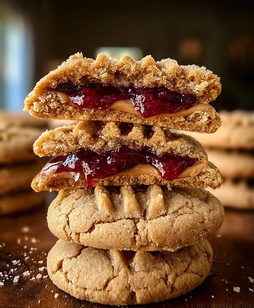 Peanut Butter Jelly Stuffed Cookies: Pure Childhood Bliss!