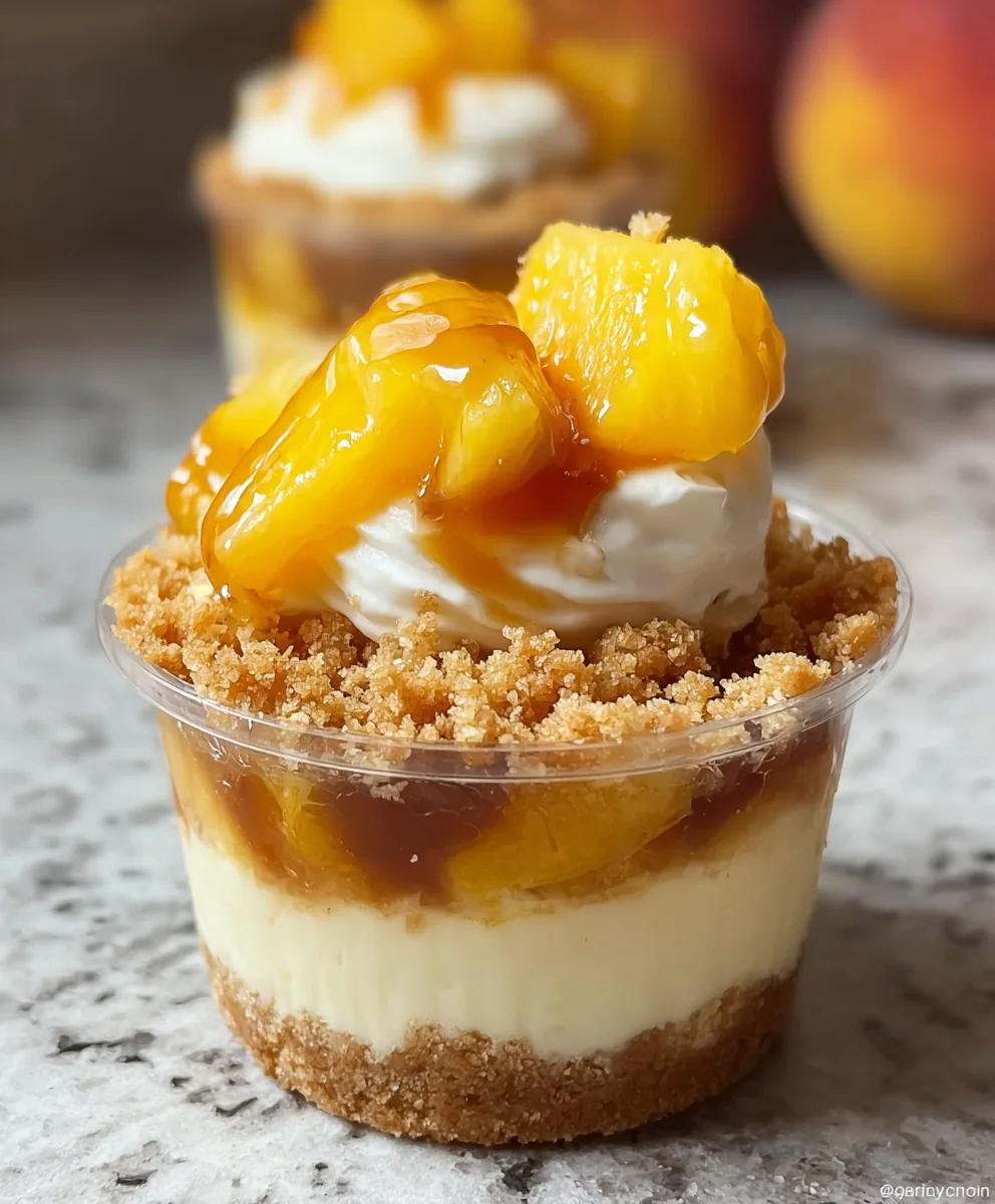 Peach Cobbler Cheesecake Cups: A Delicious Dessert Treat!