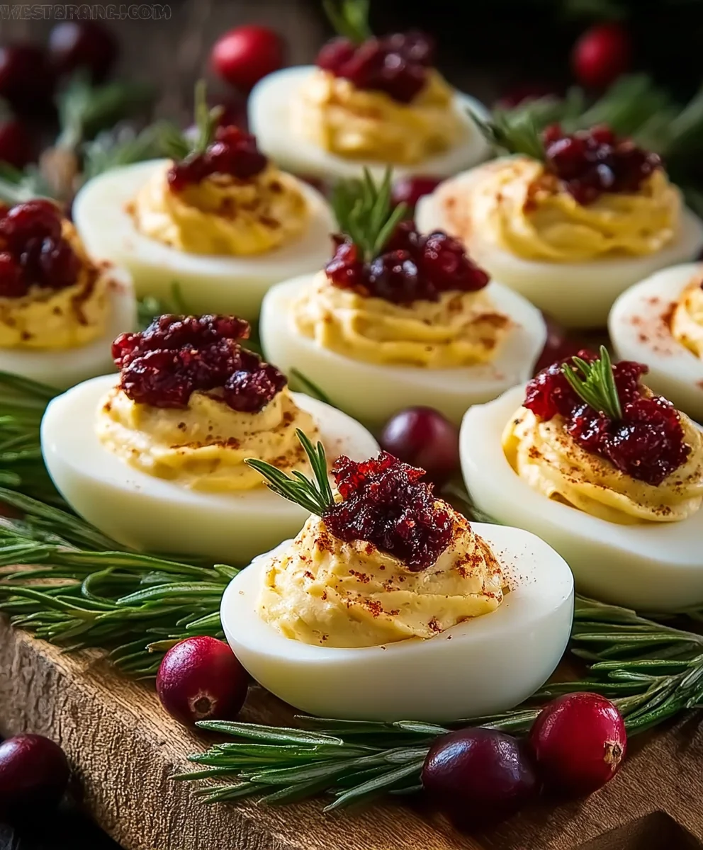 Cranberry Deviled Eggs: Festive & Flavorful Holiday Appetizer