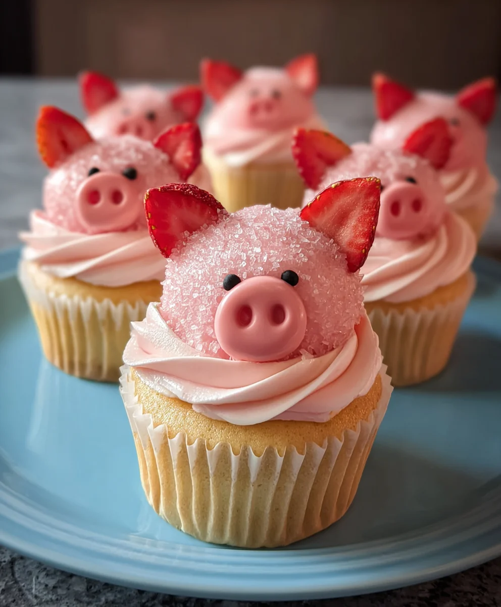 Strawberry Piggy Cupcakes: Adorable & Delicious Treats!