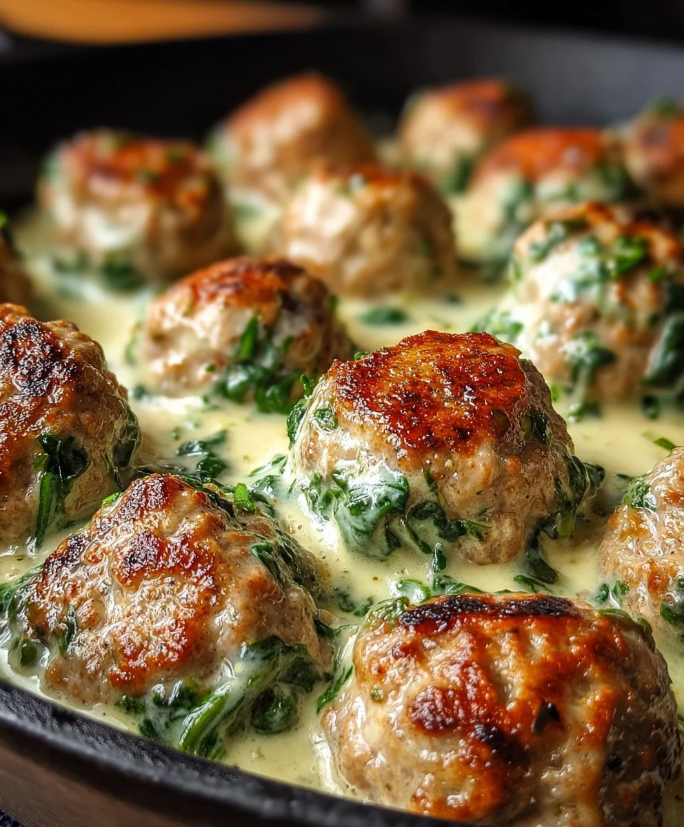 Southern Baked Chicken Ricotta Meatballs & Spinach Alfredo