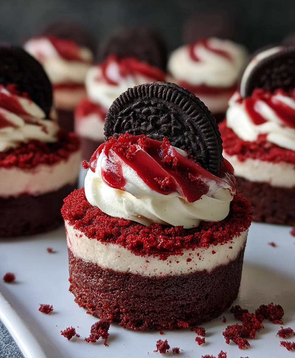 Irresistible Mini Red Velvet Oreo Cheesecakes – Must-Try!
