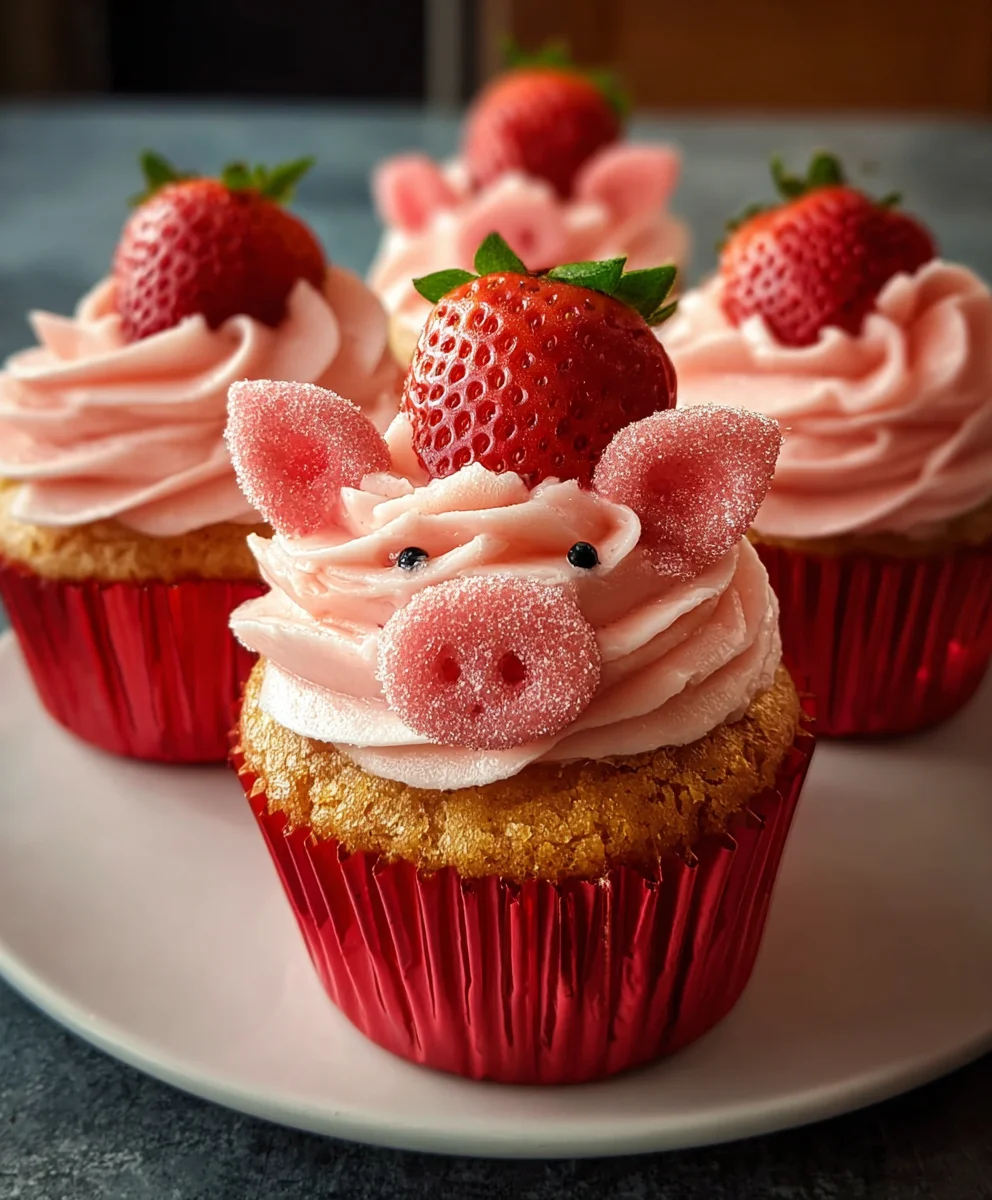 Strawberry Piggy Cupcakes: Adorable & Delicious Treats!