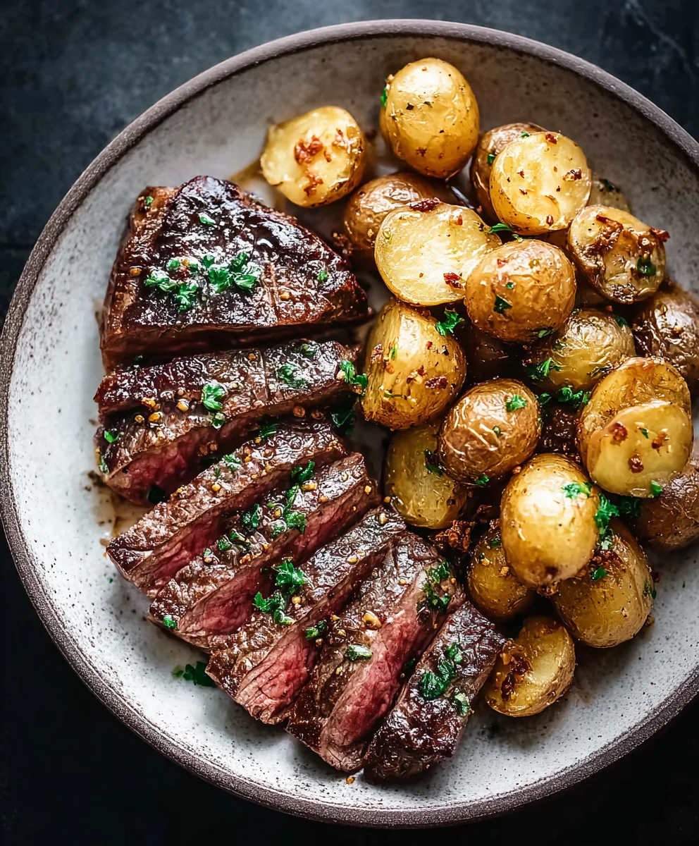 Garlic Butter Steak & Potatoes: Easy One-Pan Meal