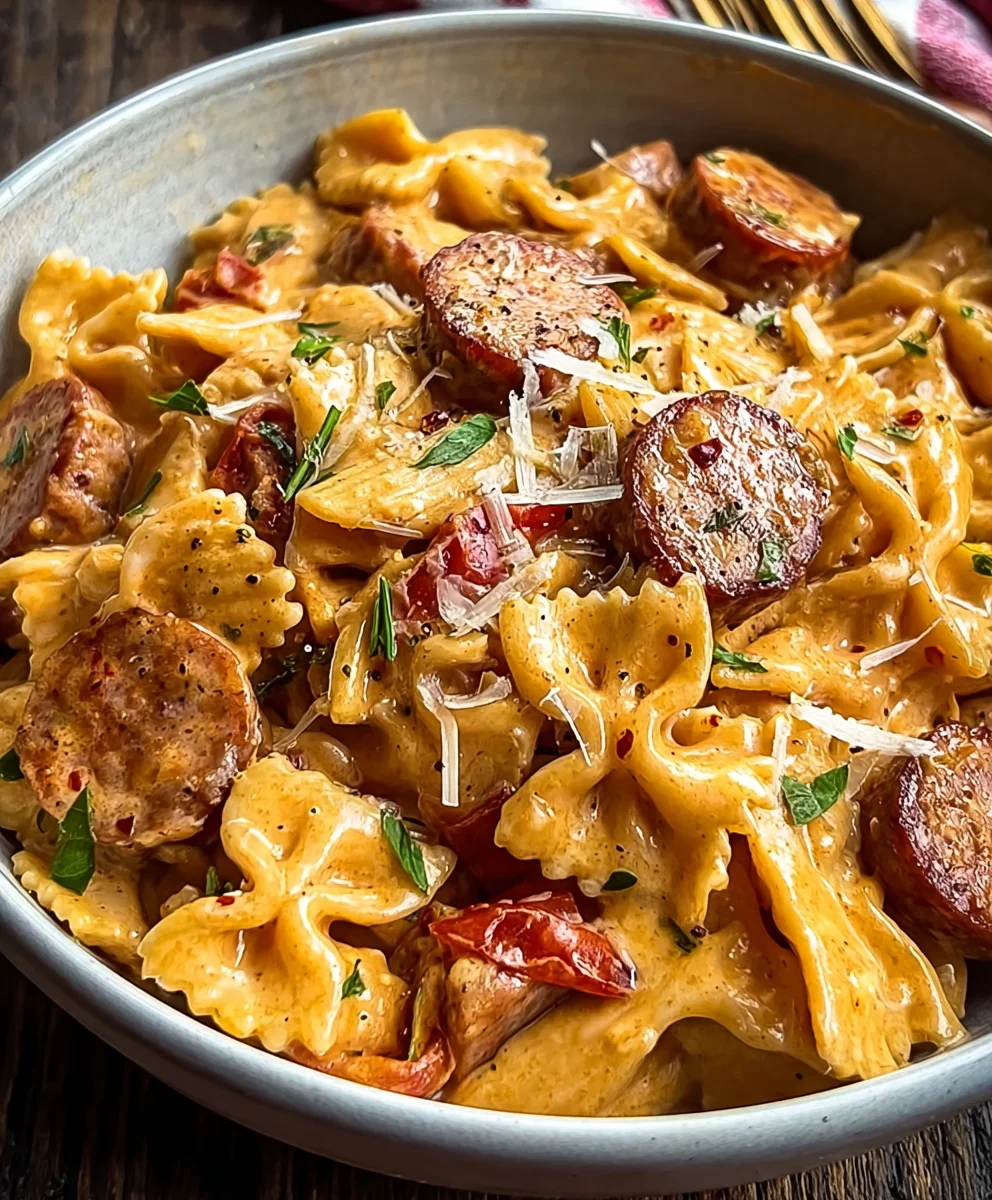 Easy One Pot Creamy Cajun Sausage Pasta – Dinner in Min