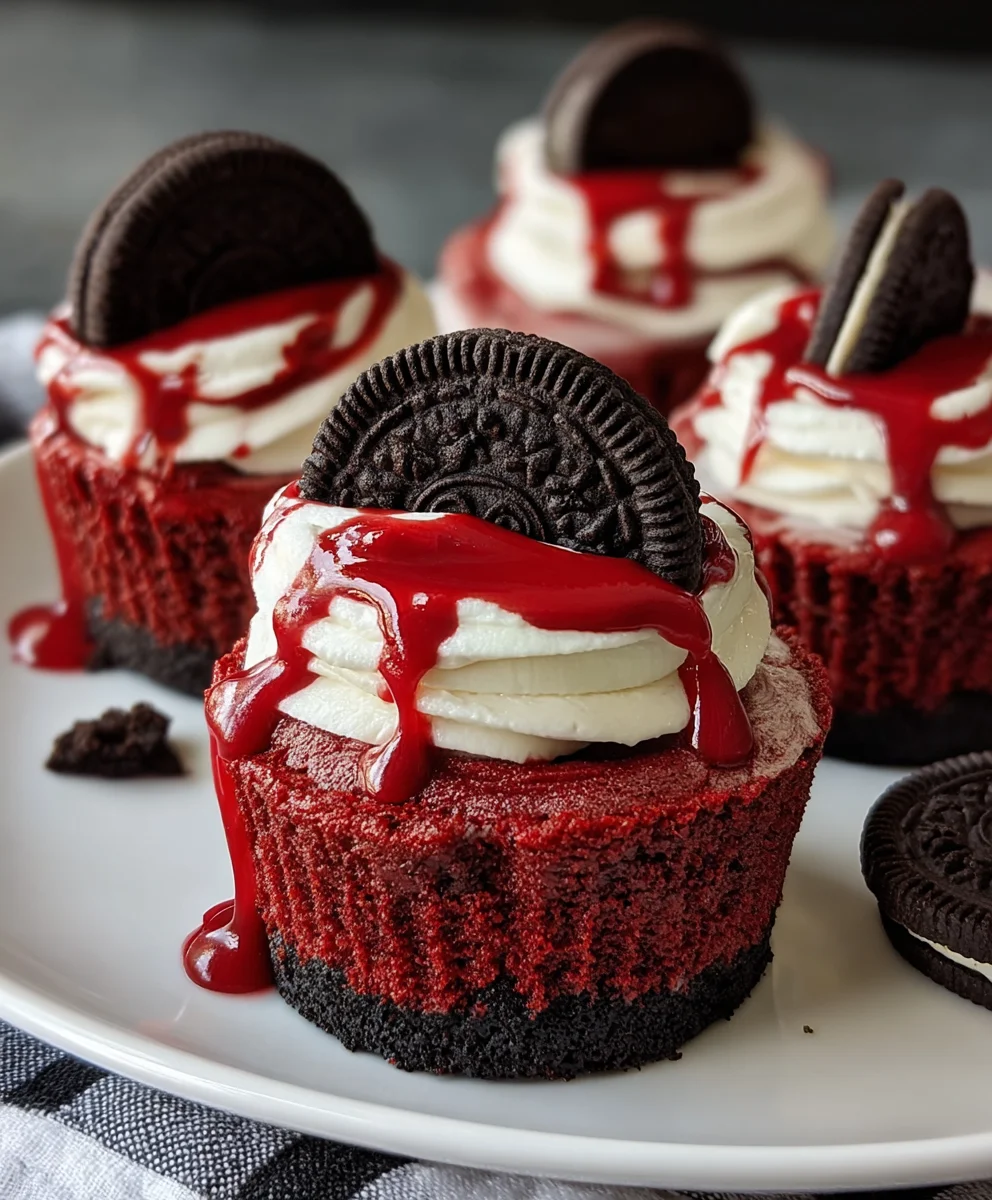 Irresistible Mini Red Velvet Oreo Cheesecakes – Must-Try!