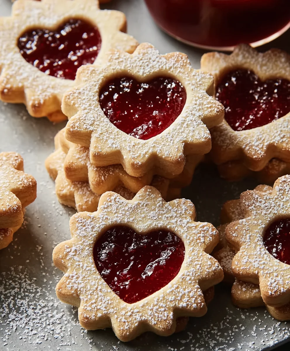 Linzer Cookies: Festive Jam-Filled Sandwich Delights