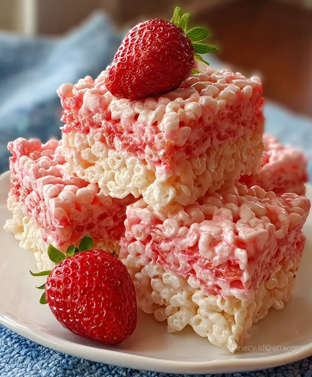 Delicious Strawberry Rice Krispie Treats Recipe: No Bake