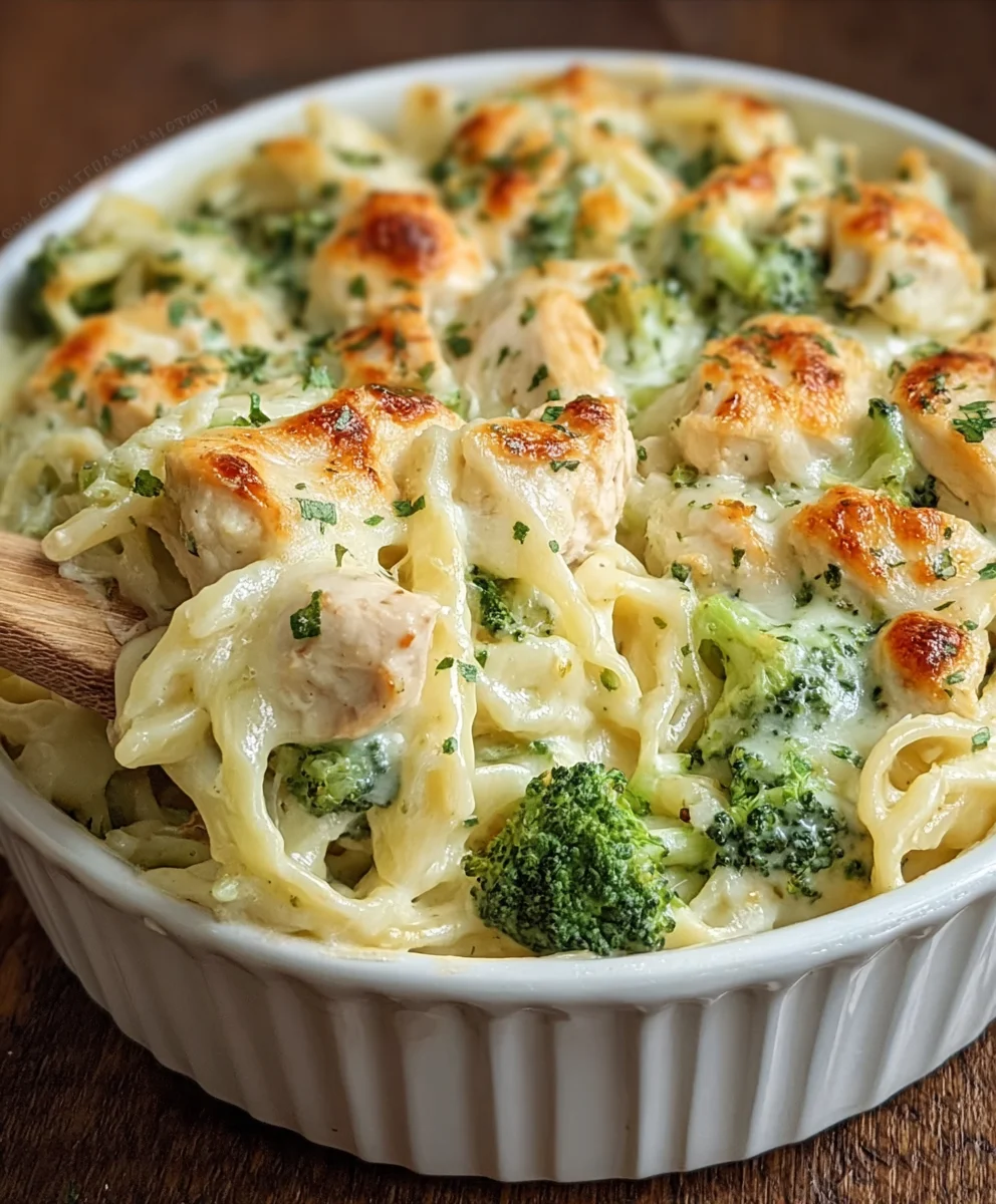 Creamy Chicken Broccoli Baked Alfredo: Easy Family Dinner!