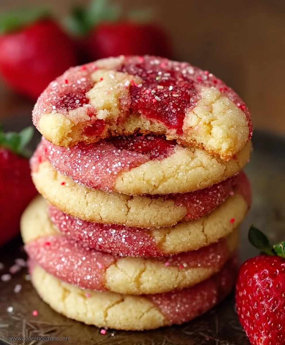 Best Double Strawberry Sugar Cookies Recipe: Sweet Treat