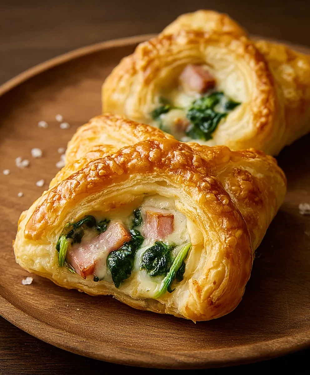 Beef Ham Cheese Puffs & Spinach: Savory Family Favorite!