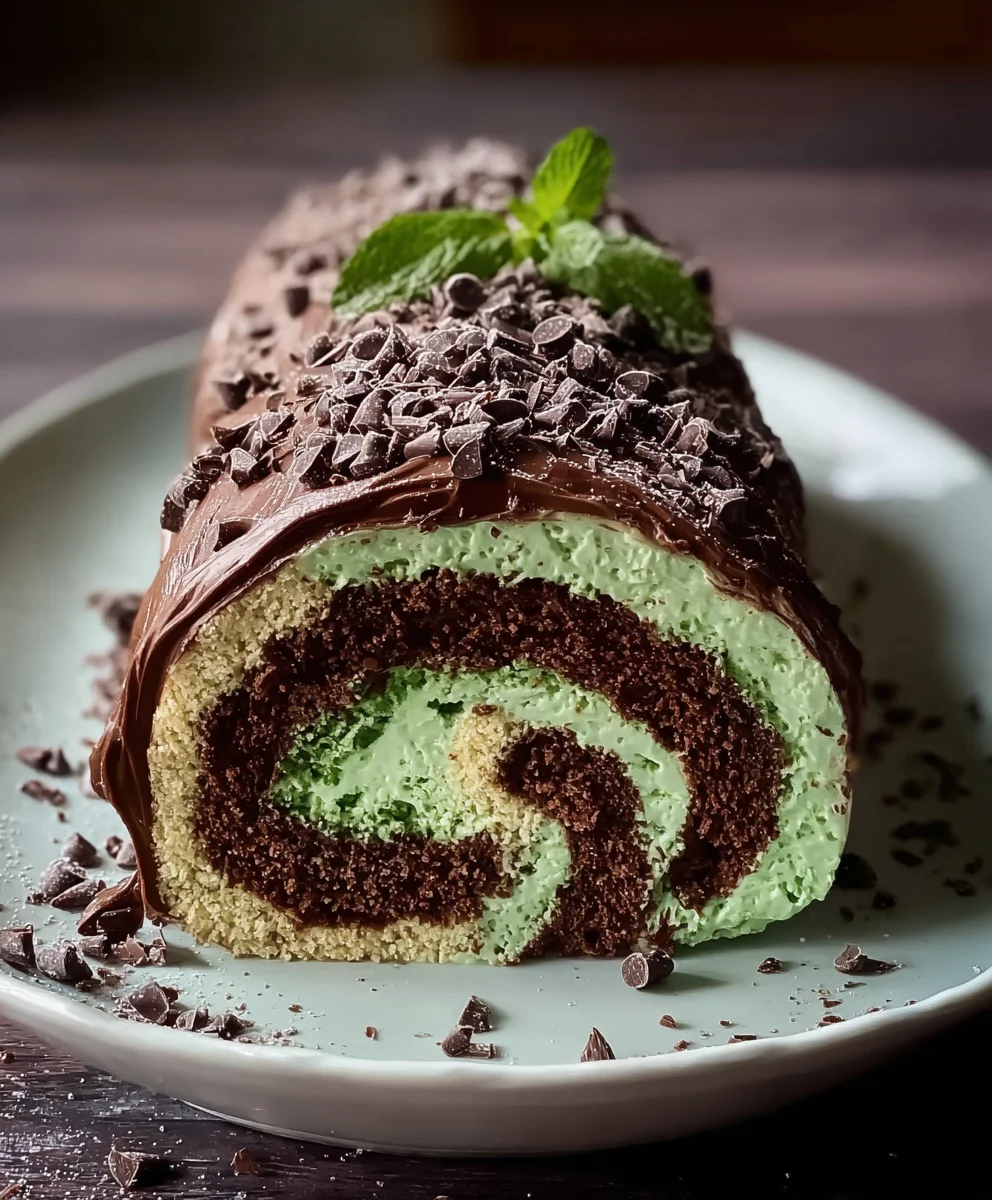 Indulge in Our Irresistible Mint Chocolate Roll Cake Recipe