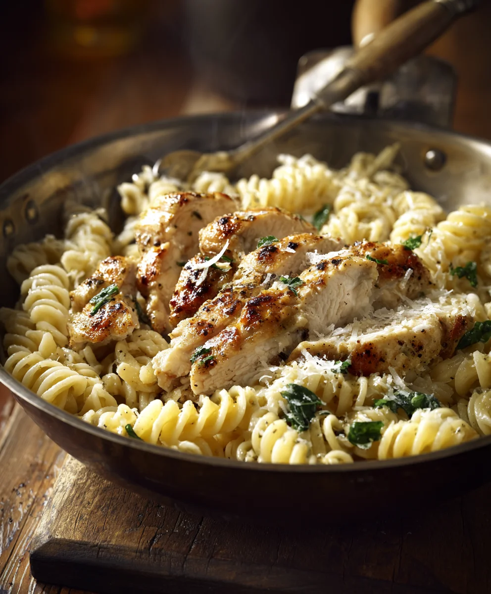 Garlic Parmesan Chicken & Pasta: Easy, Cheesy Dinner!