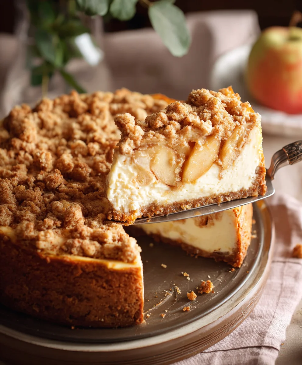 Apple Crum extractble Cheesecake