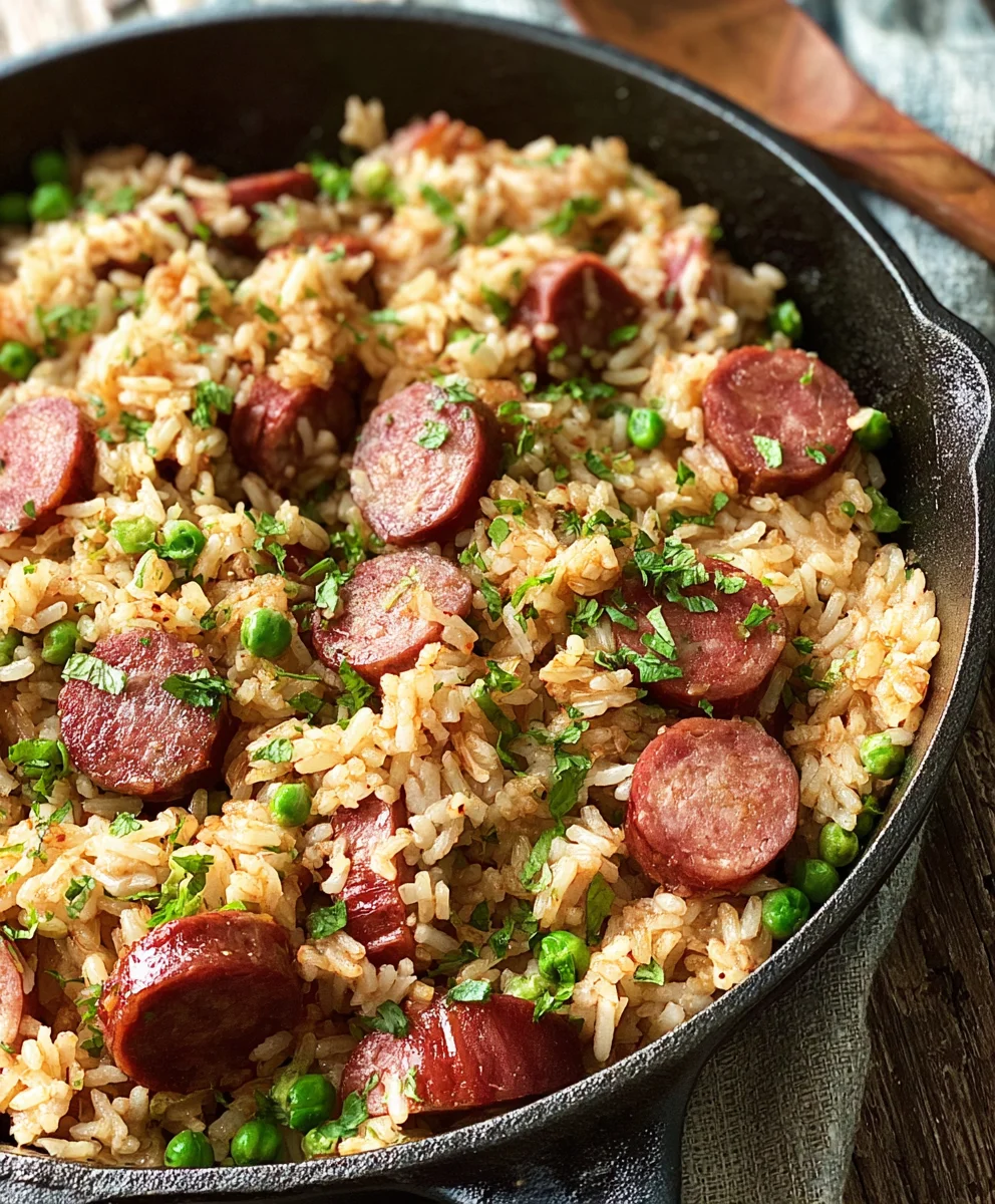 Kielbasa Rice Skillet: Easy One-Pan Beef Dinner!