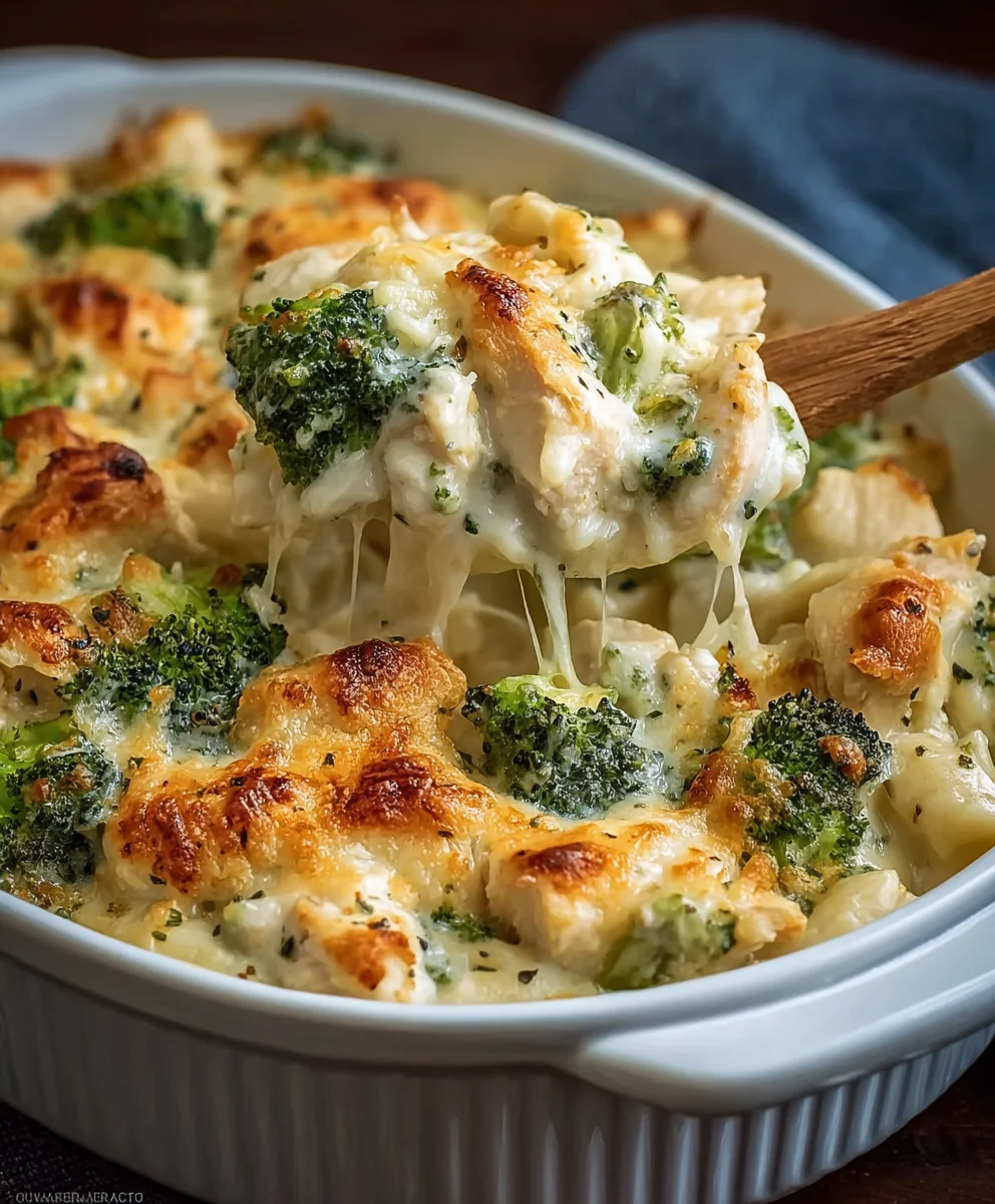 Creamy Chicken Broccoli Baked Alfredo: Easy Family Dinner!
