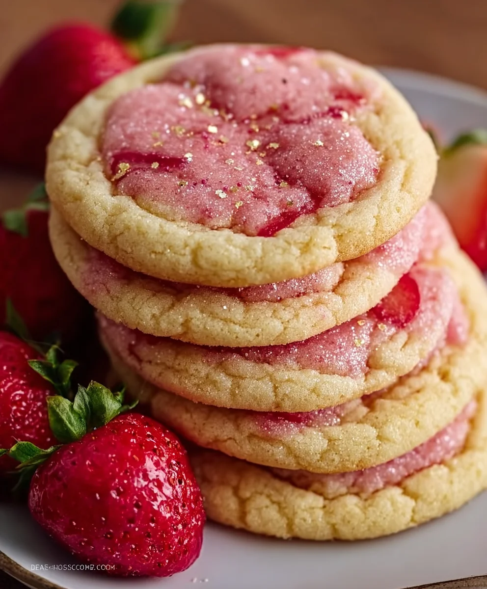 Best Double Strawberry Sugar Cookies Recipe: Sweet Treat