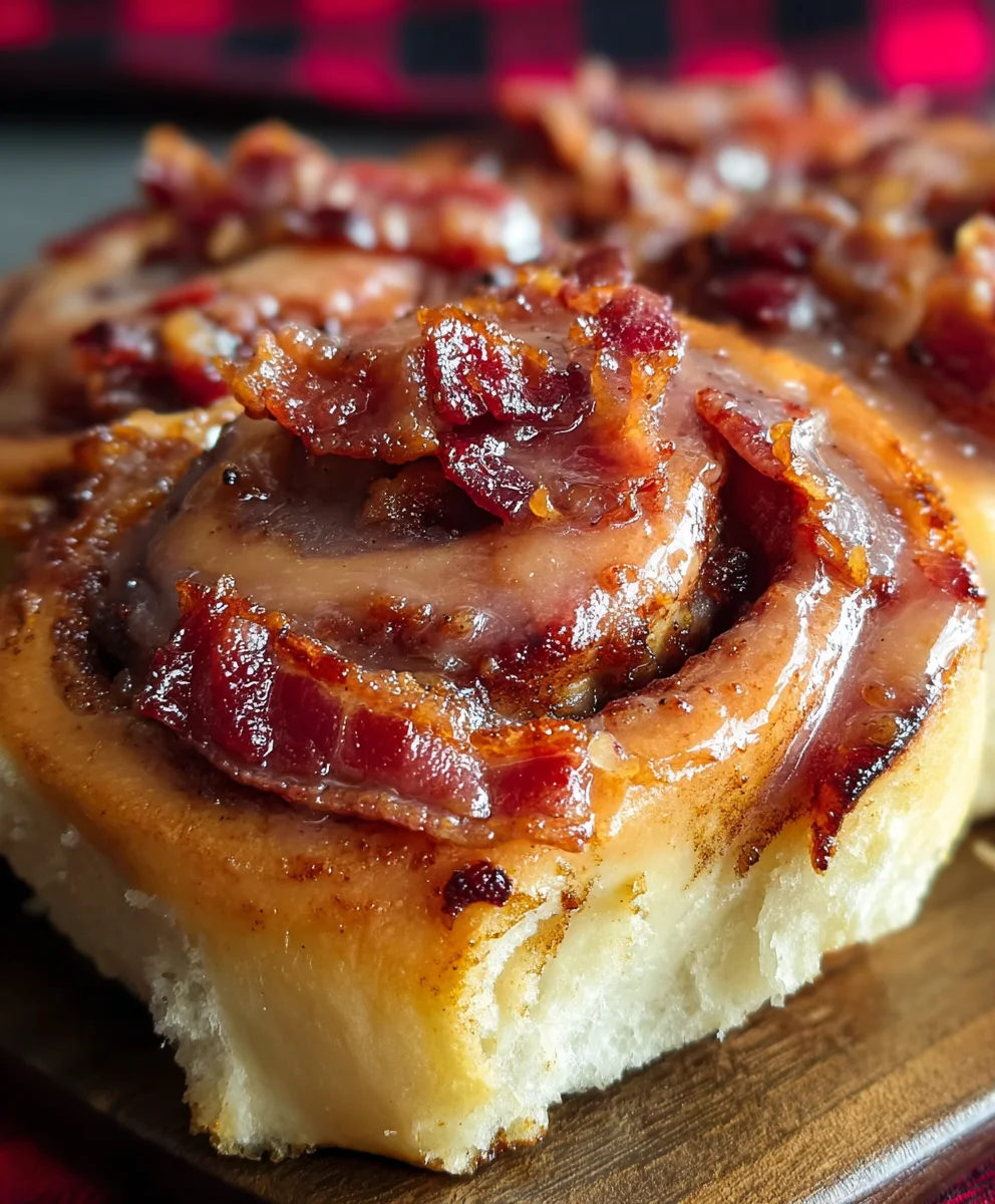 Maple Beef Bacon Cinnamon Rolls: Easy & Sweet-Savory Treat!