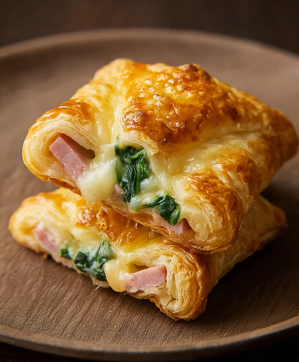 Beef Ham Cheese Puffs & Spinach: Savory Family Favorite!