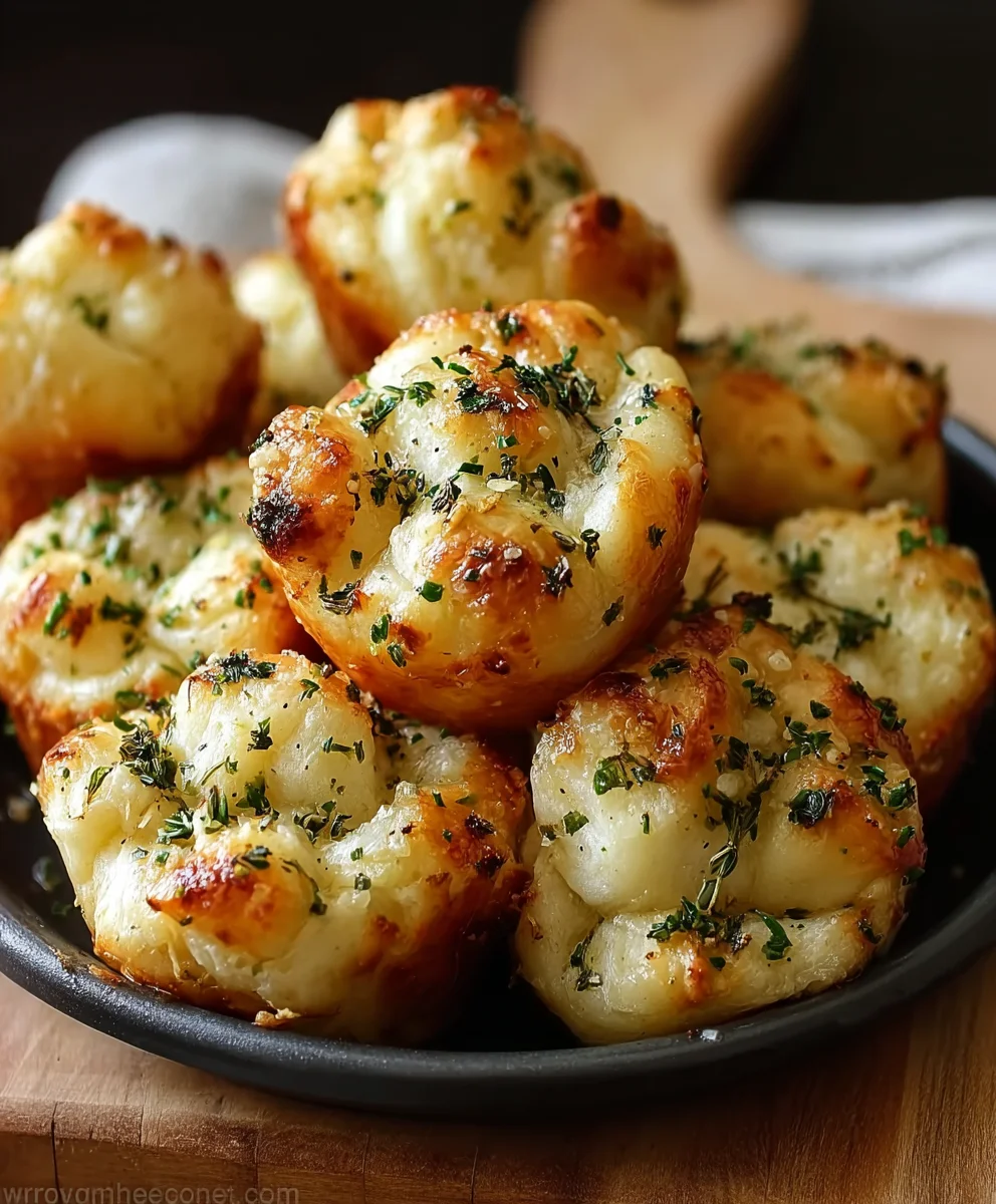Mini Garlic Monkey Breads: Easy Pull-Apart Perfection!