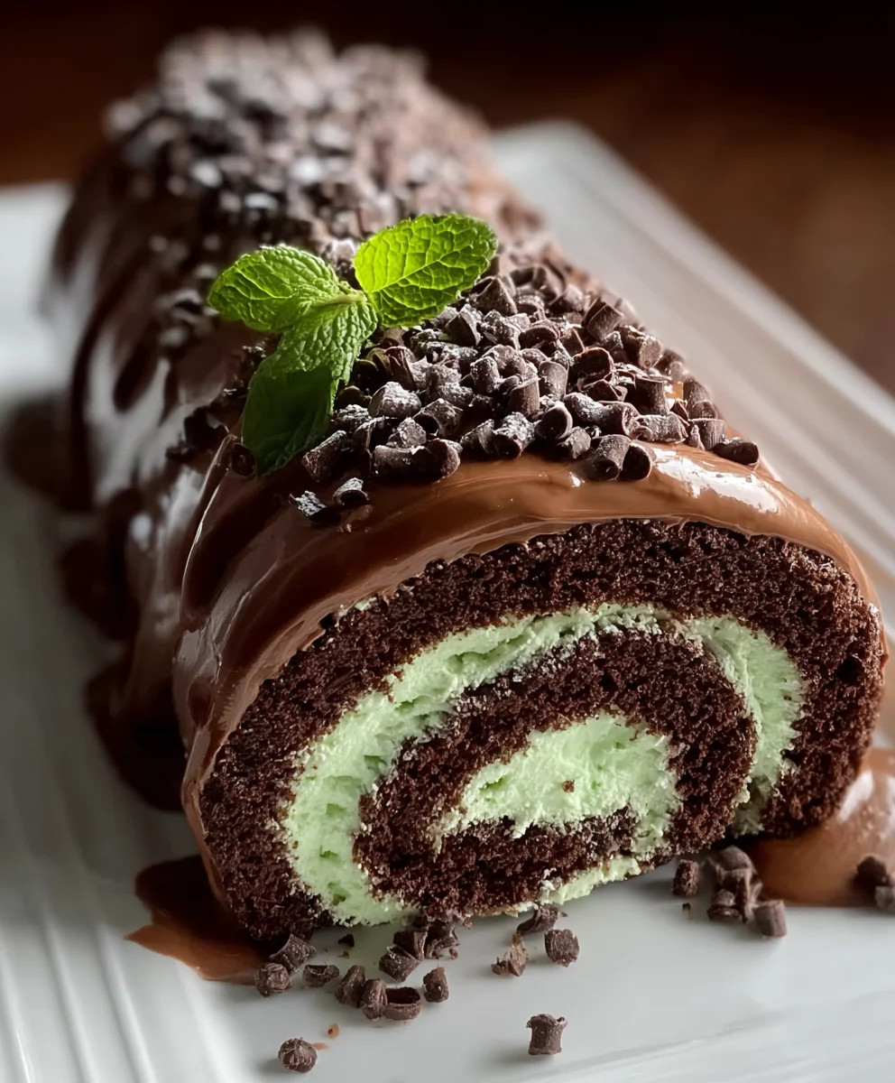 Indulge in Our Irresistible Mint Chocolate Roll Cake Recipe