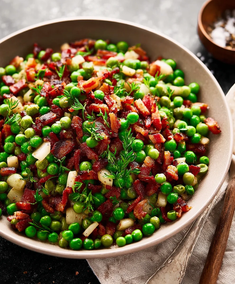 Elevate Thanksgiving: Peas & Crispy Beef Pancetta Side