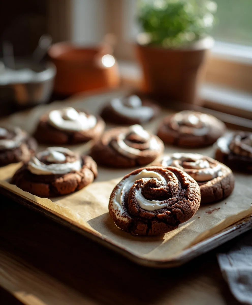 Decadent Chocolate Marshmallow Swirl Cookies Recipe